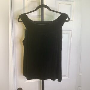 Chic Black Velvet Tank Top